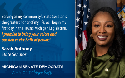 Sen. Anthony on Being Sworn Into 102nd Michigan Legislature