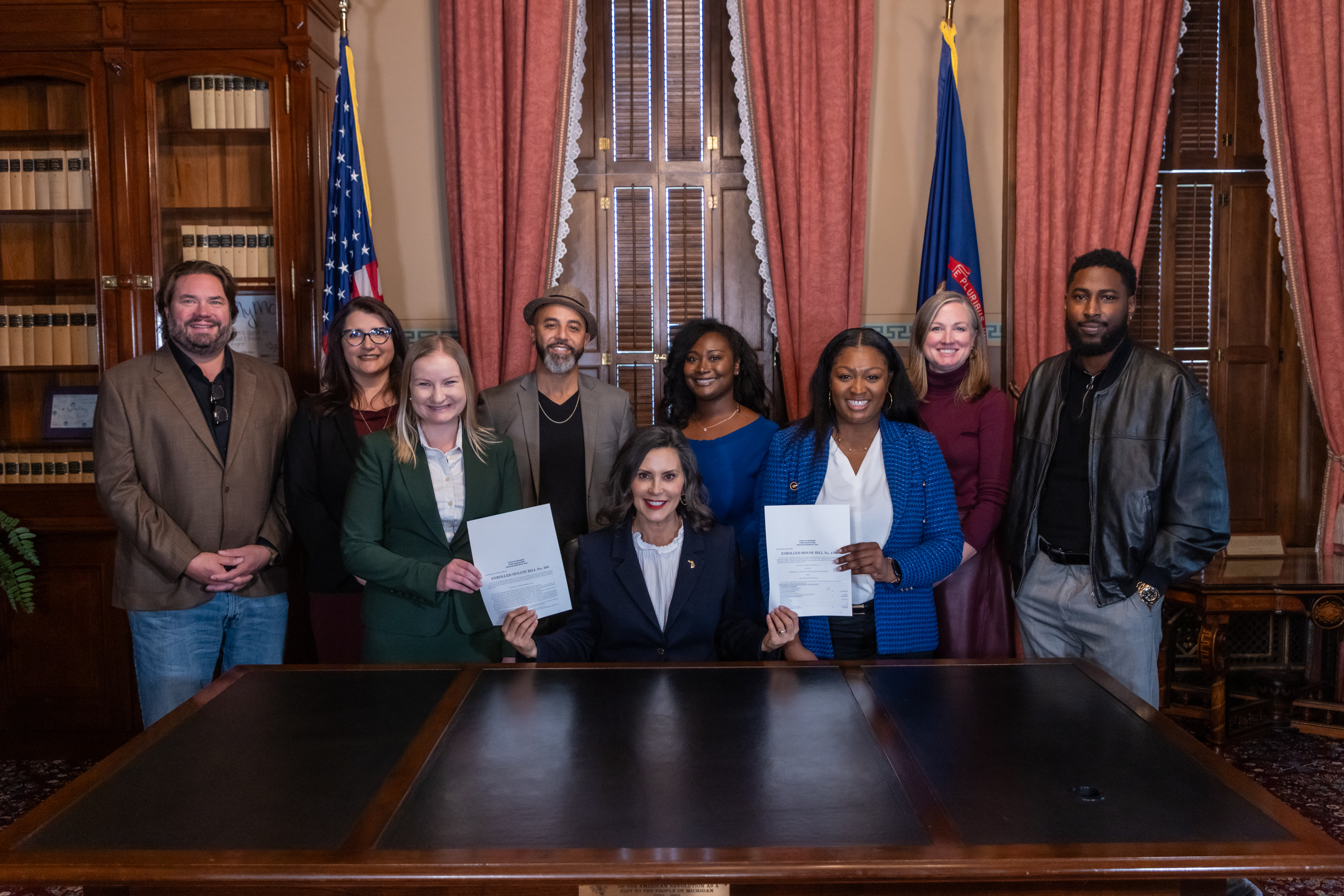 Sen. Anthony and staff join local arts and culture leaders for the signing of the FY 26 budget.