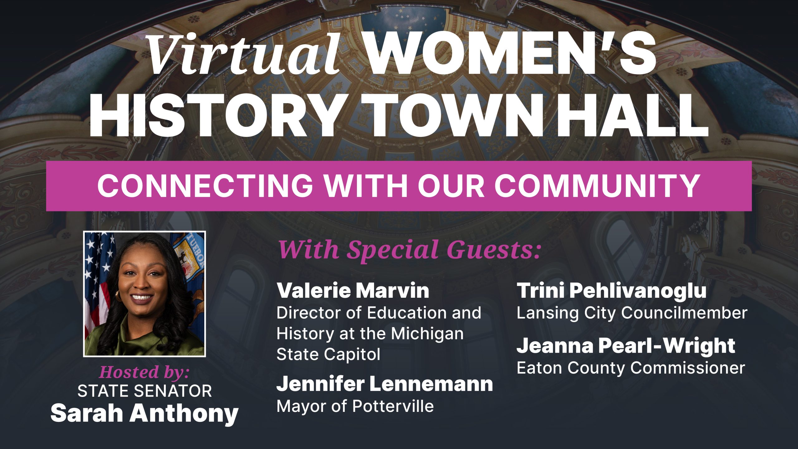 Virtual Women's History Town Hall - Senator Sarah Anthony
