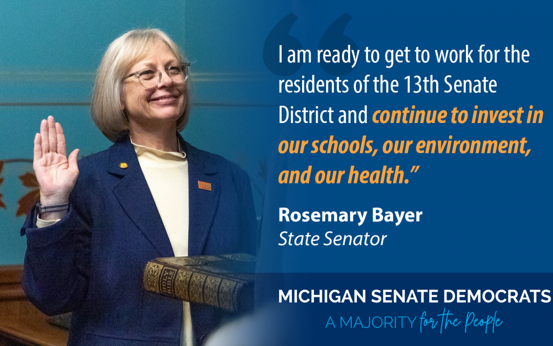 Sen. Bayer on Being Sworn Into 102nd Michigan Legislature 