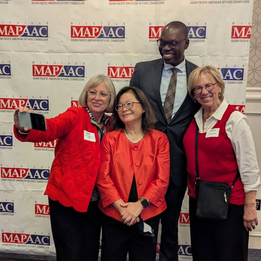 Left: Myself alongside Commissioner Sharon Dow, Lieutenant Governor Gilchrist, and City Council Member Pam Hansen. 