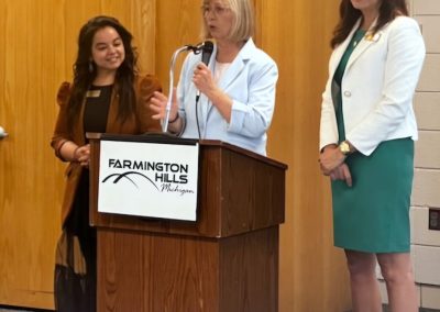 Senator Bayer, Senator Polehanki, and Senator Cavanagh at their Senior Summit Event at the Farmington Hills Community Center.
