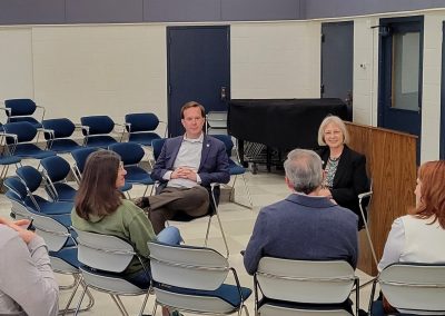 Senator Bayer and Representative Matt Koleszar at their Coffee Hour at Plymouth PARC.
