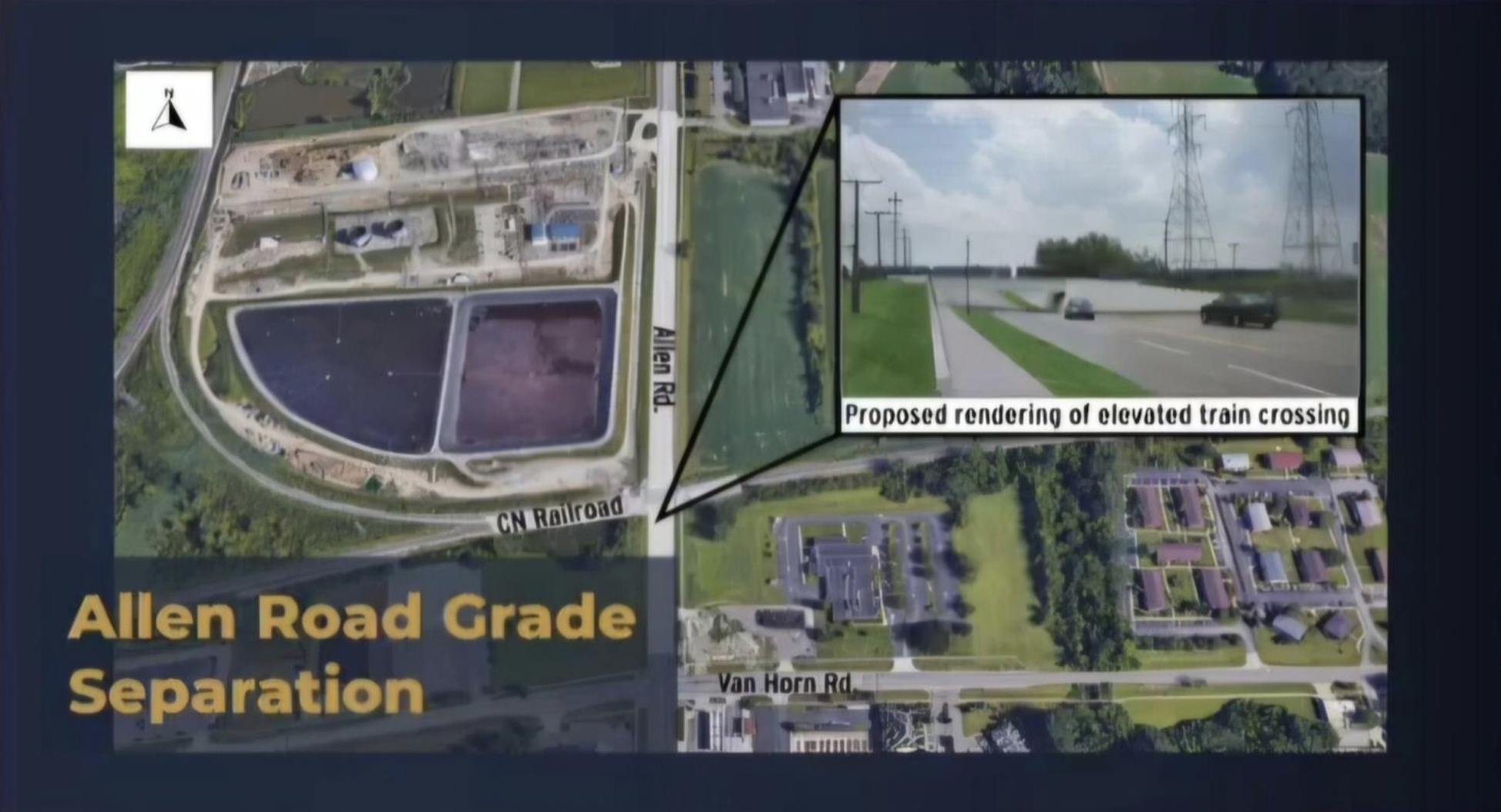 Proposed rendering of the Allen Road Grade Seperation