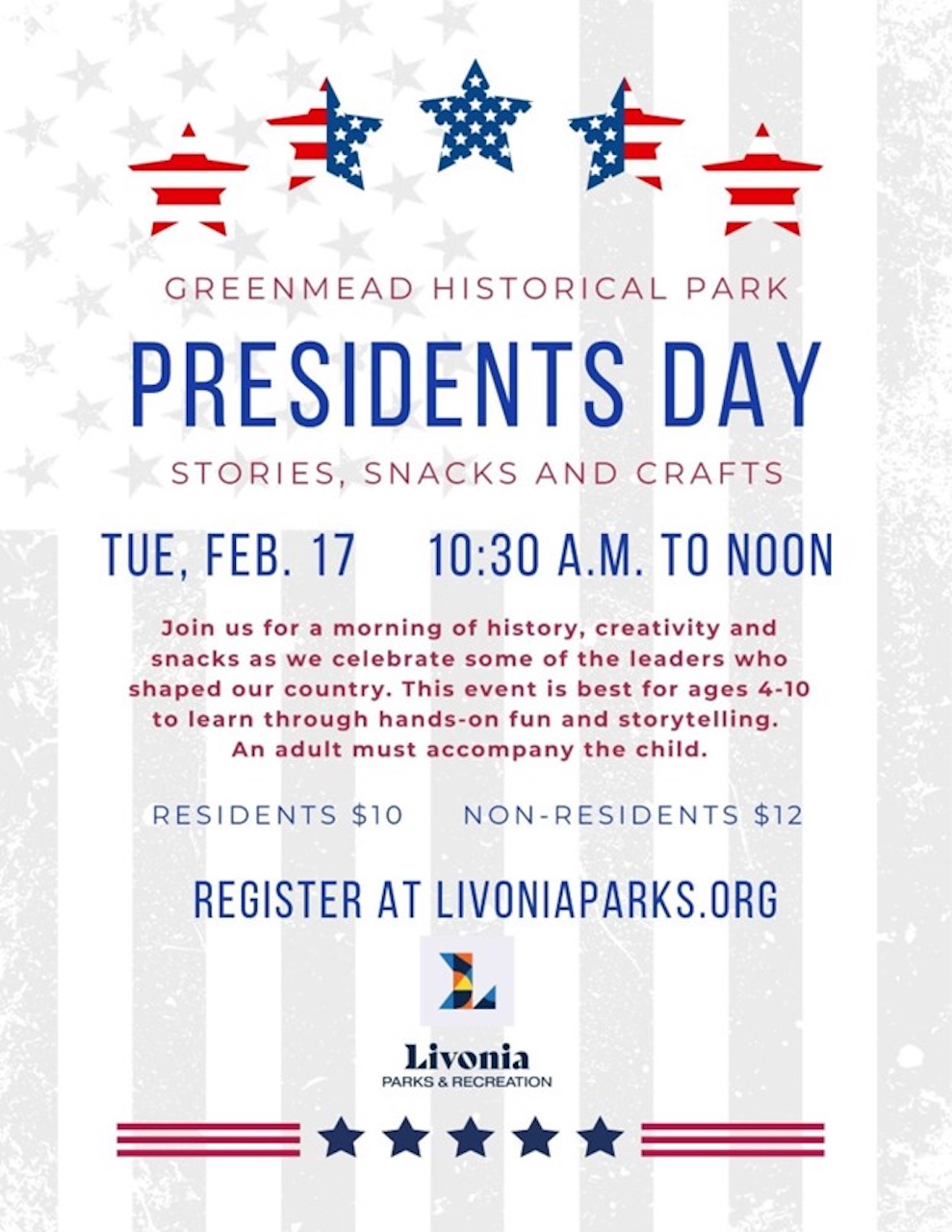 Presidents Day Livonia Parks
