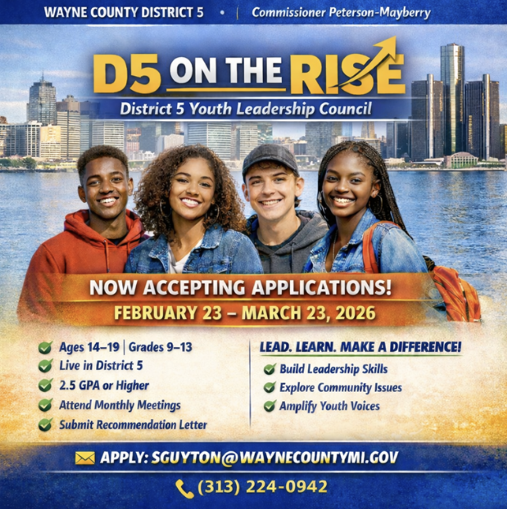 D5 on the rise. District 5 youth leadership council. Now accepting applications