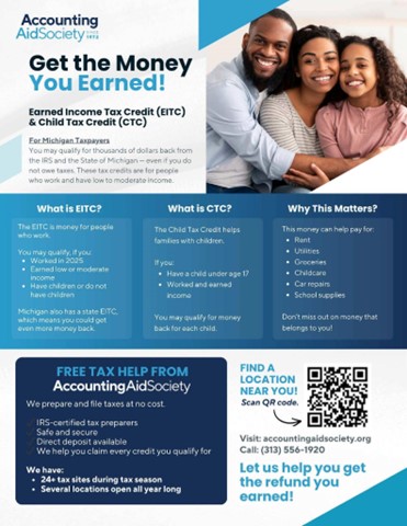 Accounting Aid Society. Get the Money You Earned! Earned Income Tax Credit (EITC) and Child Tax Credit (CTC)