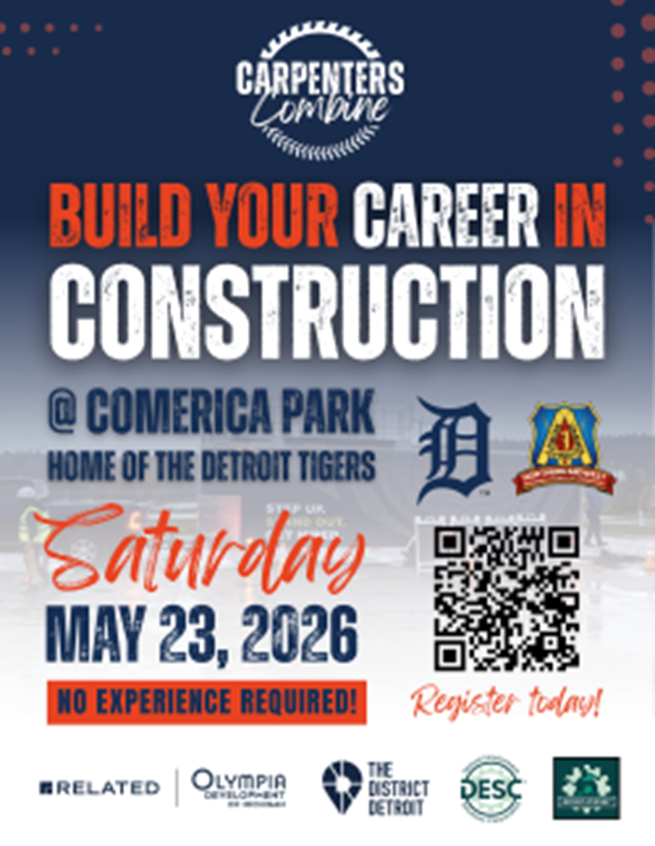 Build your career in construction at Comerica Park Saturday May 23, 2026