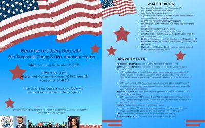 Join Sen. Chang and Rep. Aiyash for a Citizenship Day Event!