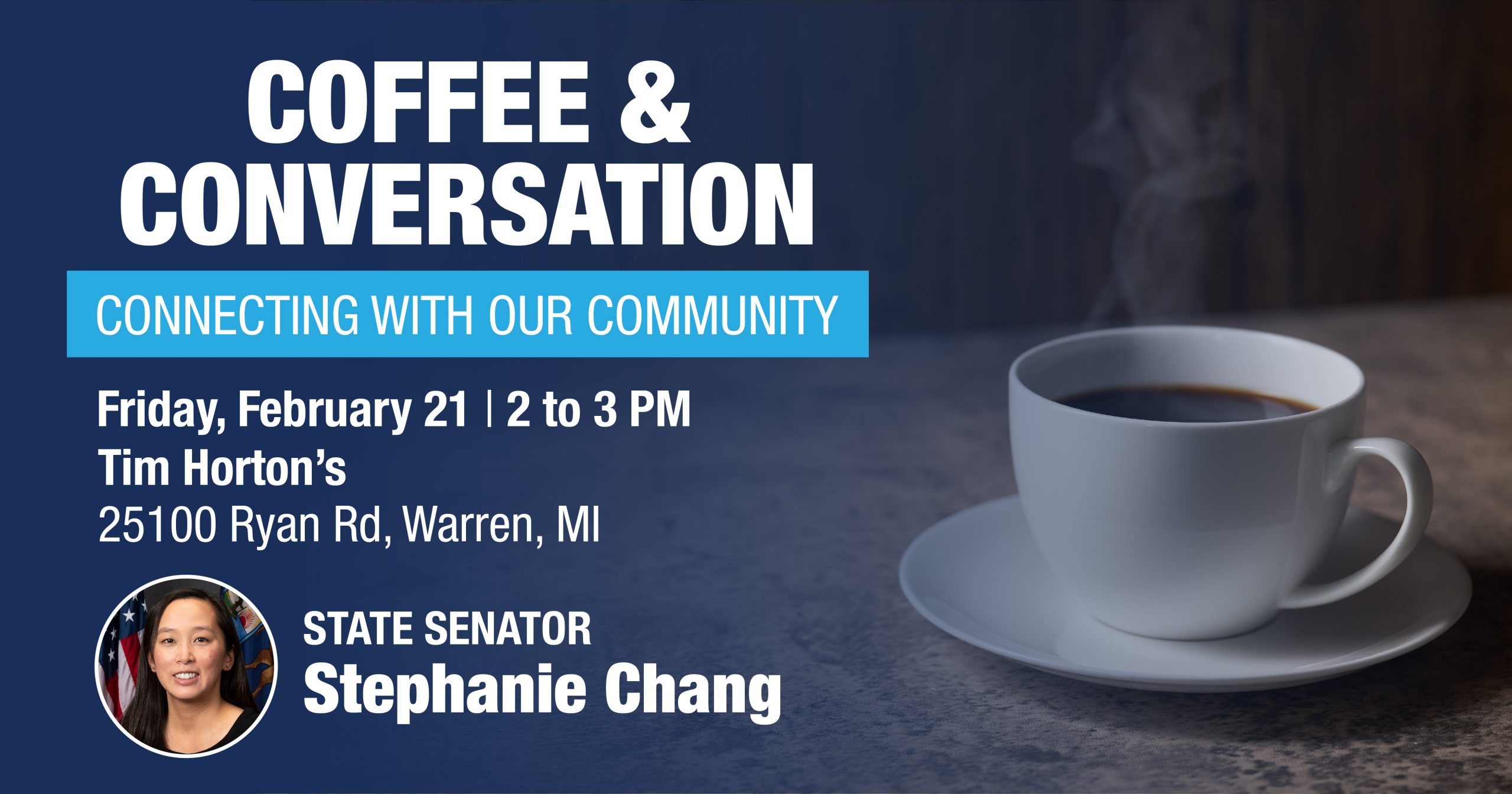 Coffee Hour with Senator Chang