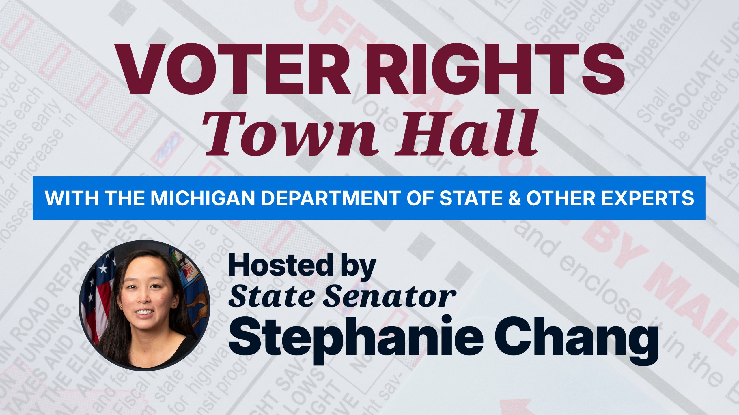 Senator Chang Voter Rights Town Hall