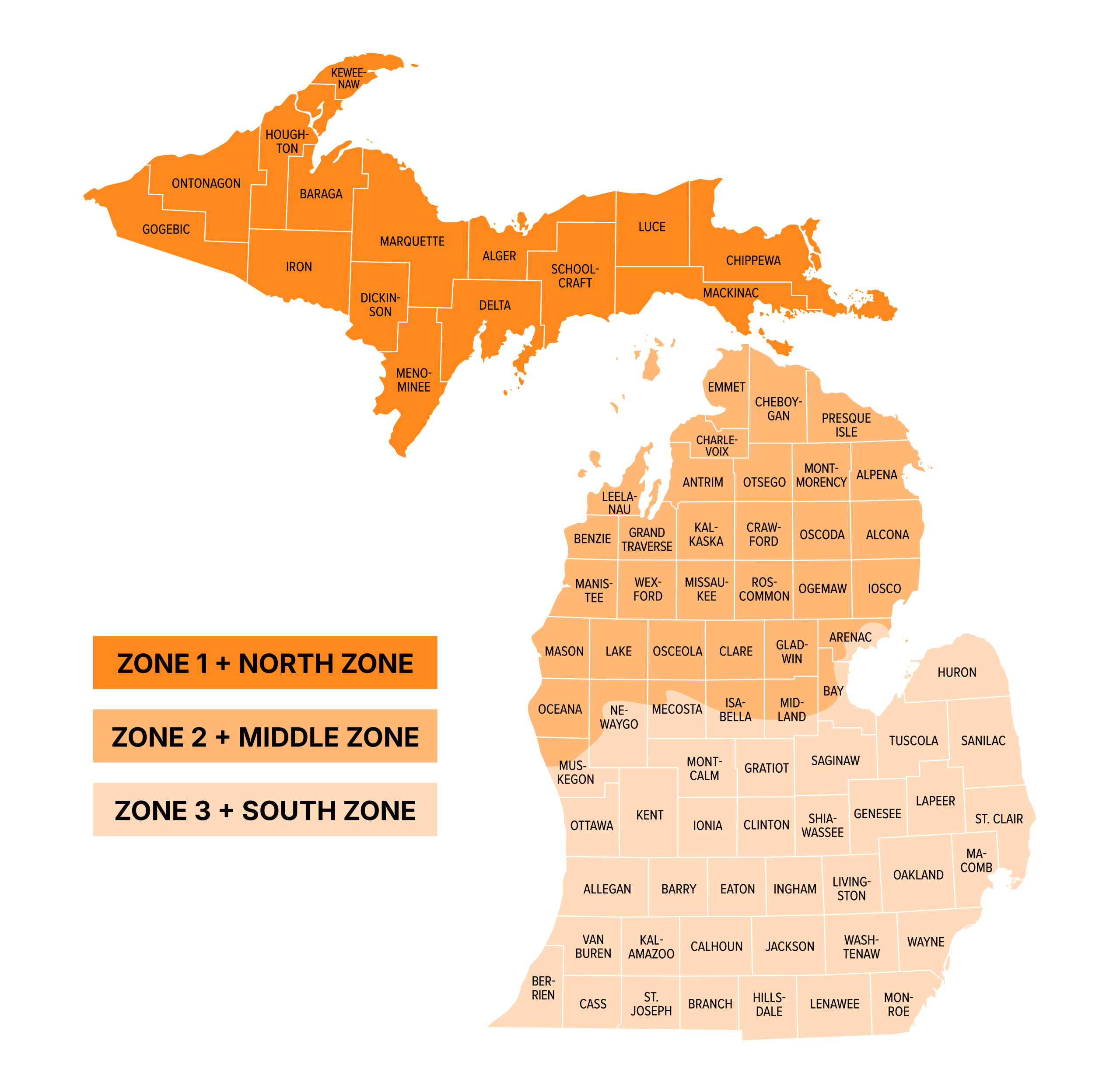 Michigan Hunting Zones