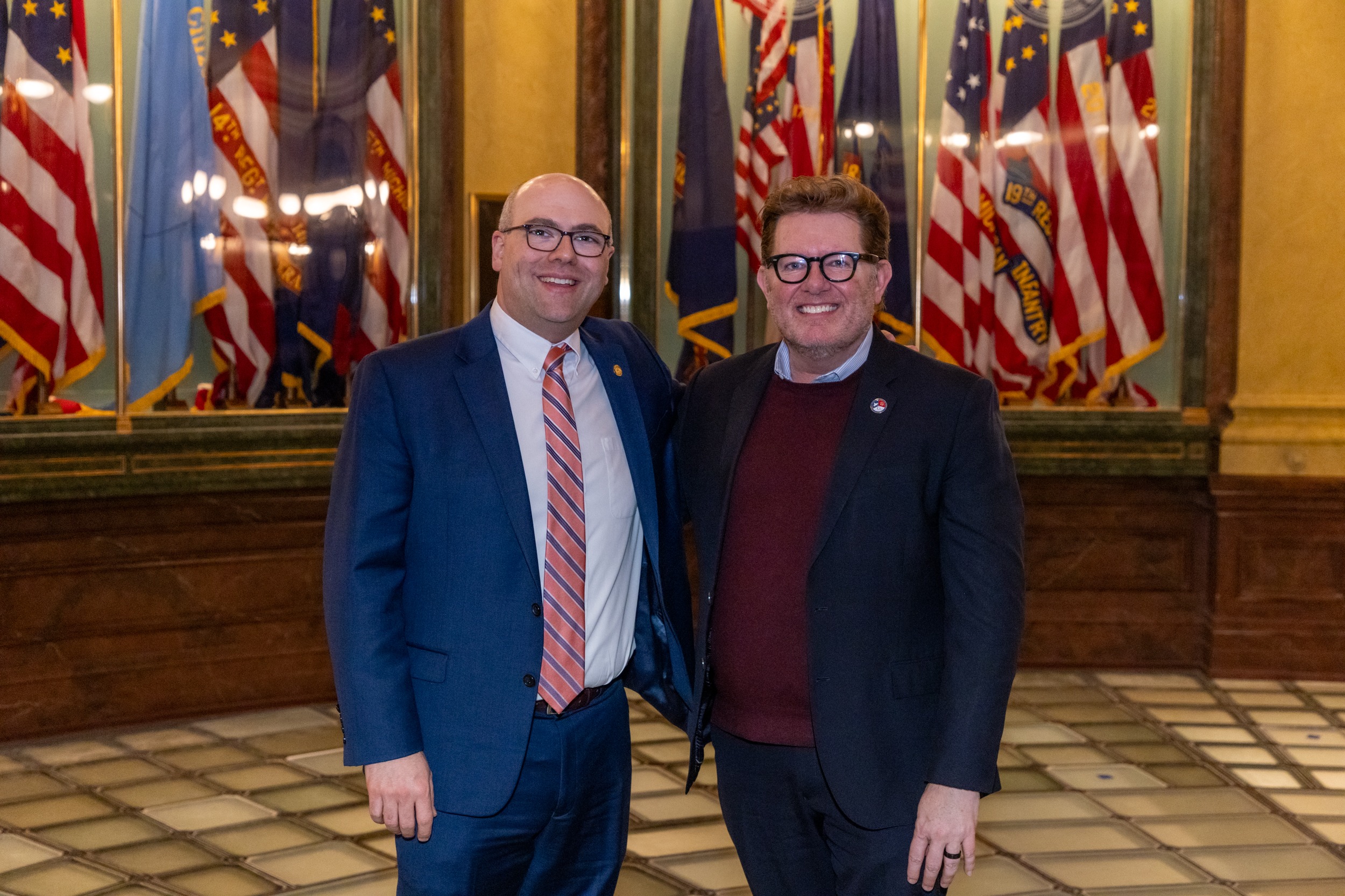 Senator Cherry and Dale Weighill, Genesee County Commissioner of the 8th District at State of the State