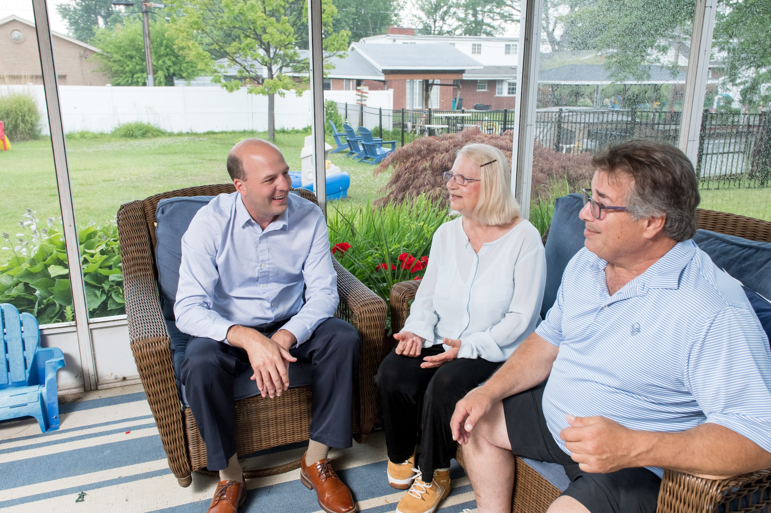 Hertel speaking with Seniors