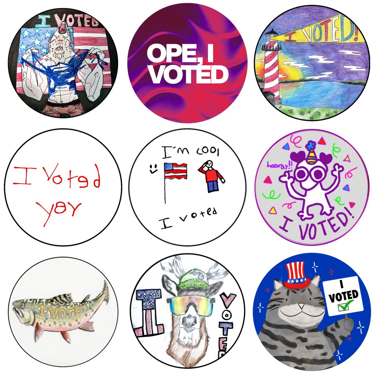 2024 I Voted Sticker Contest Winners