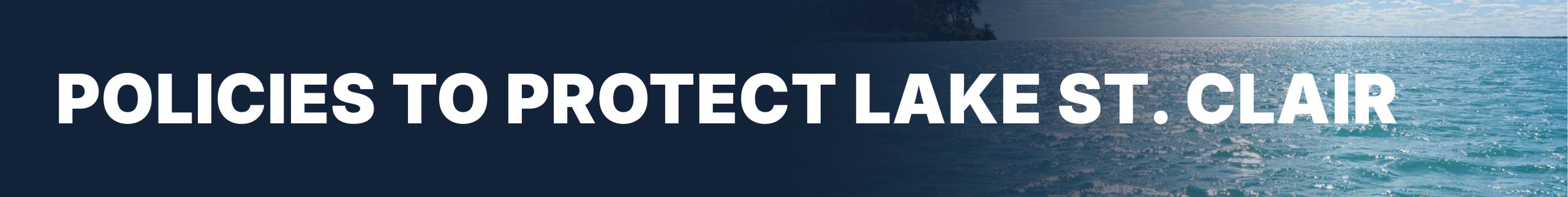 Policies to Protect Lake St. Clair
