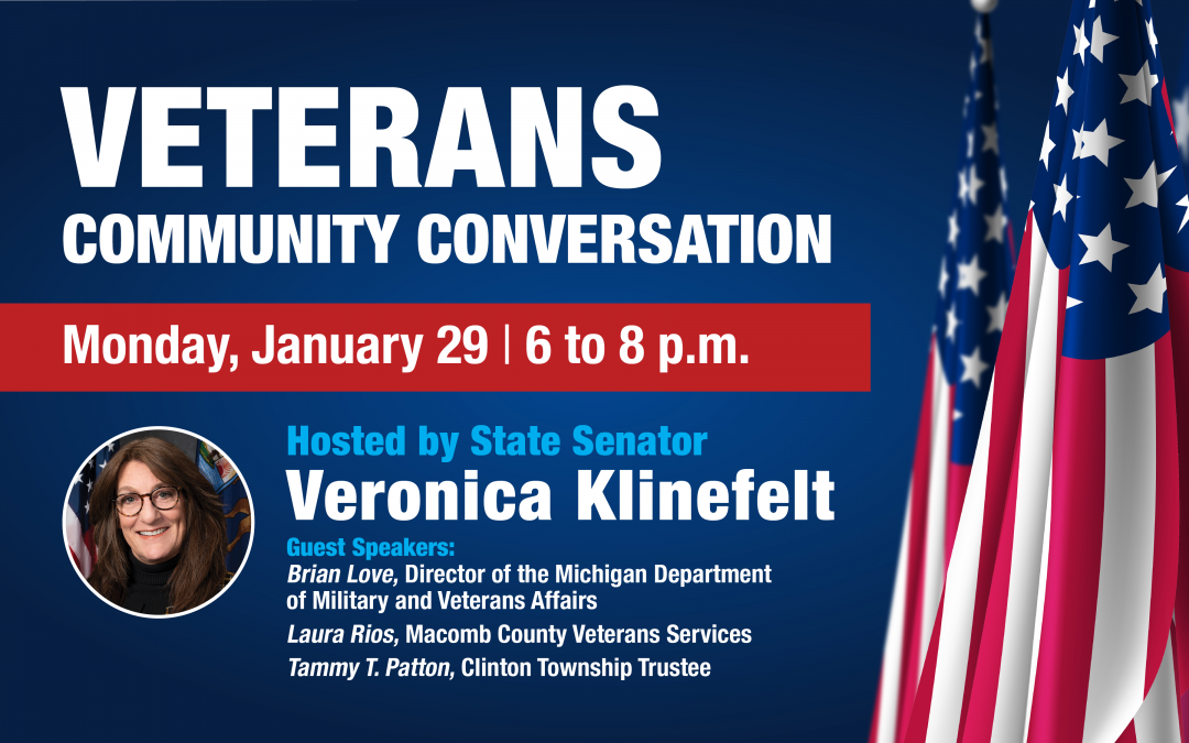 Join Sen. Klinefelt and Special Guests for a Veterans Community Conversation!