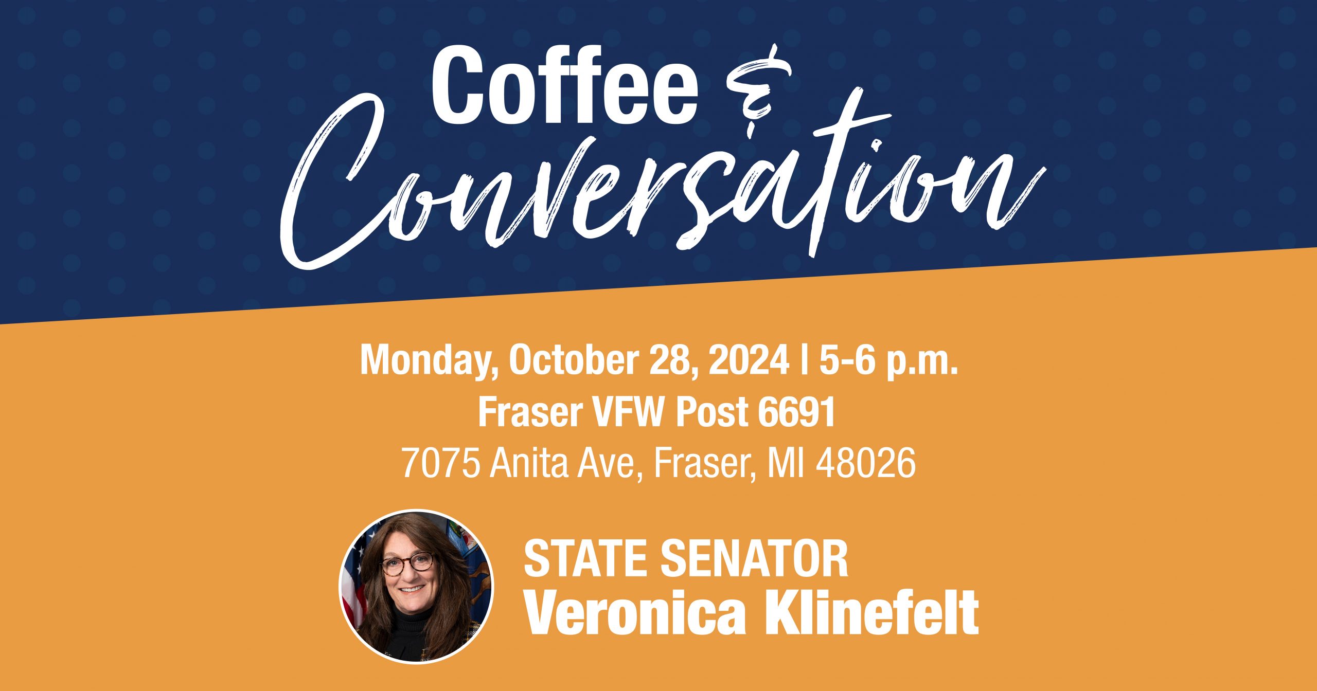 Senator Klinefelt Coffee & Conversation graphic