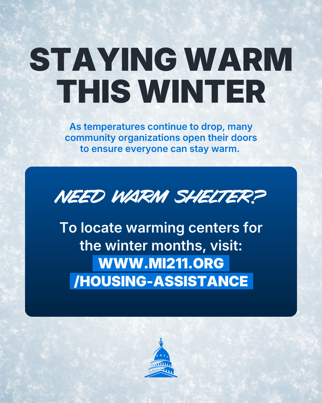 Warming Centers and Housing Assistance 