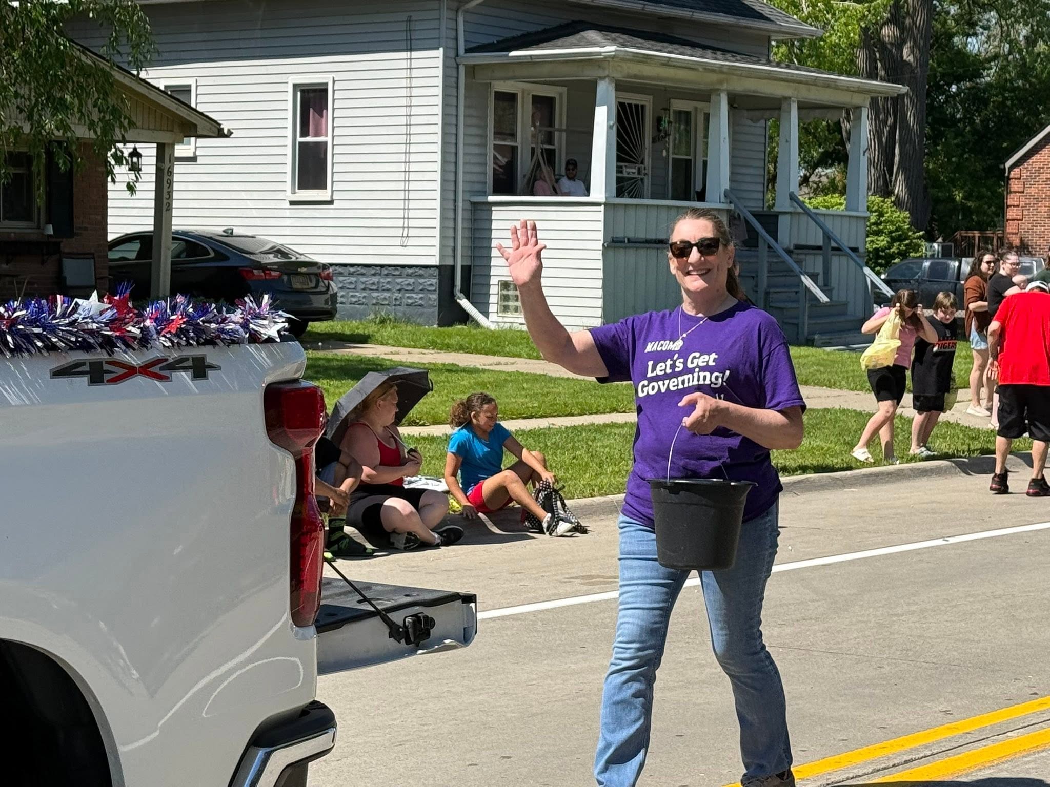 Walking in the Eastpointe Memorial Day Parade 