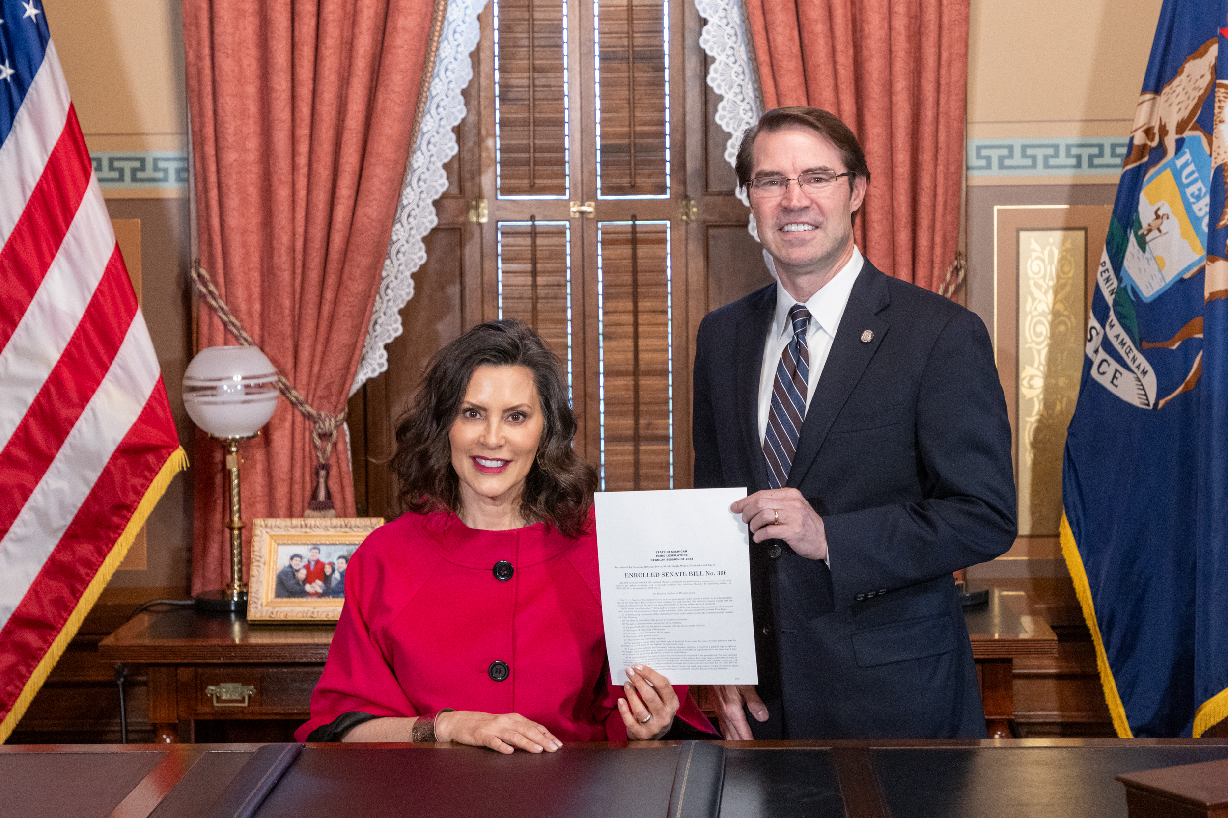 Bill Signing With Governor Whitmer and Senator McCann