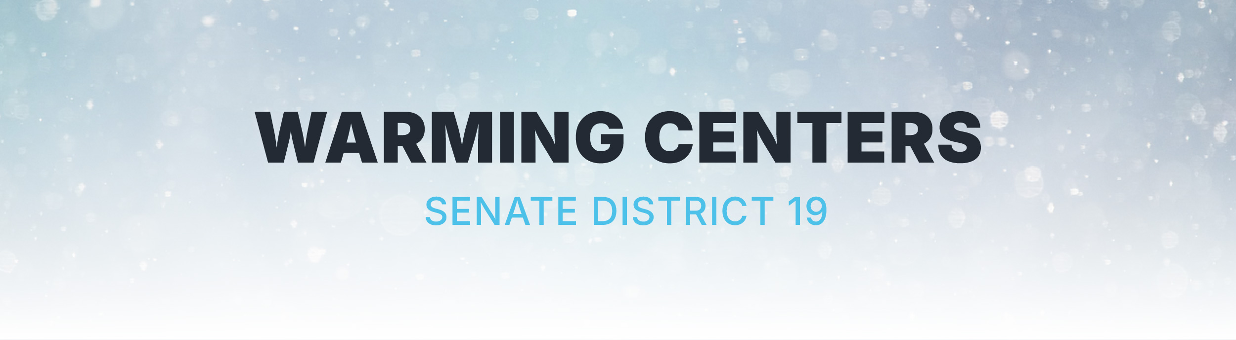 Warming Centers around the district