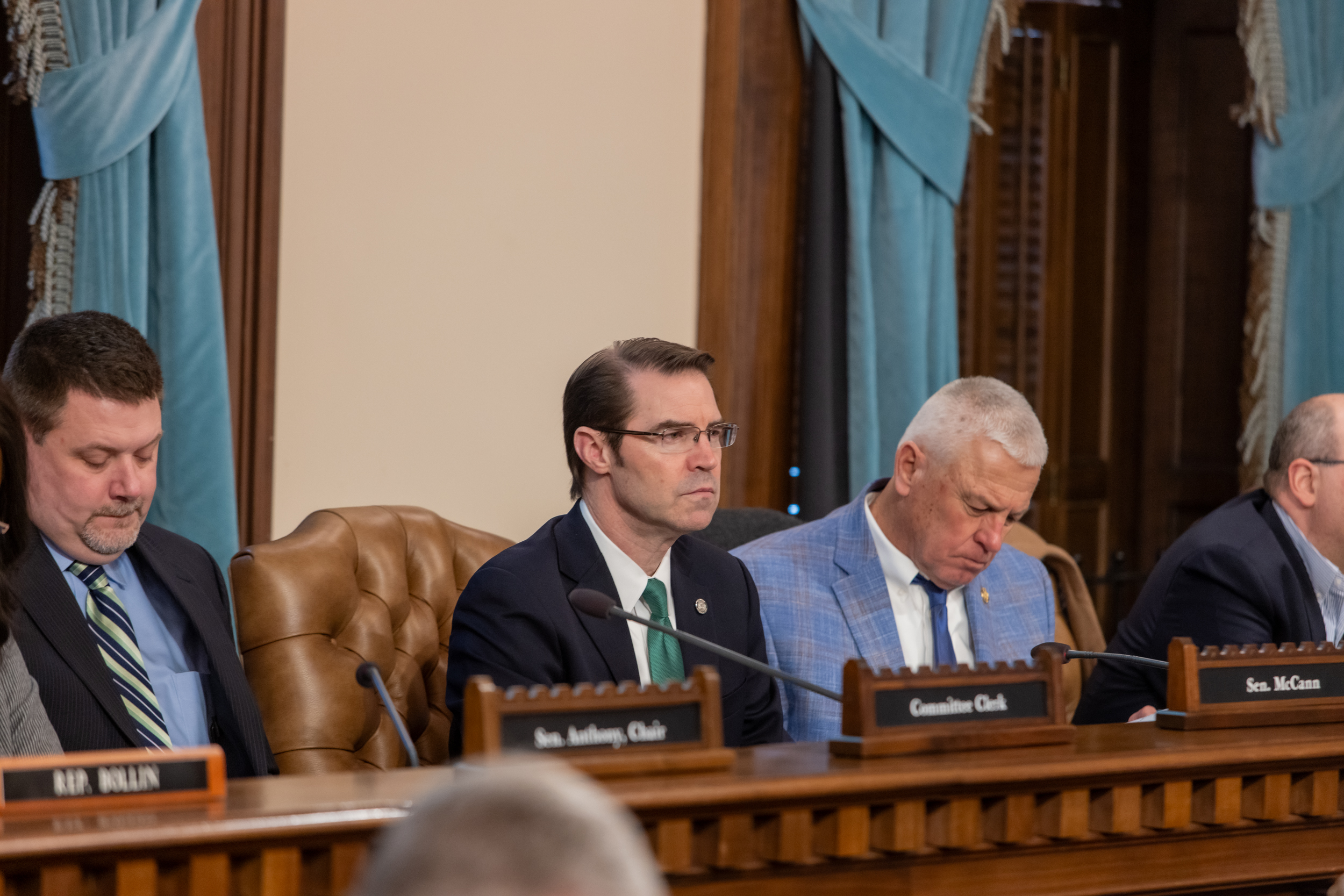Senator McCann chairing committee