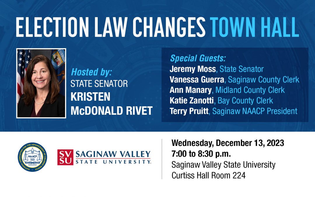 Sens. Kristen McDonald Rivet and Jeremy Moss to Lead Town Hall on Election Law Changes 