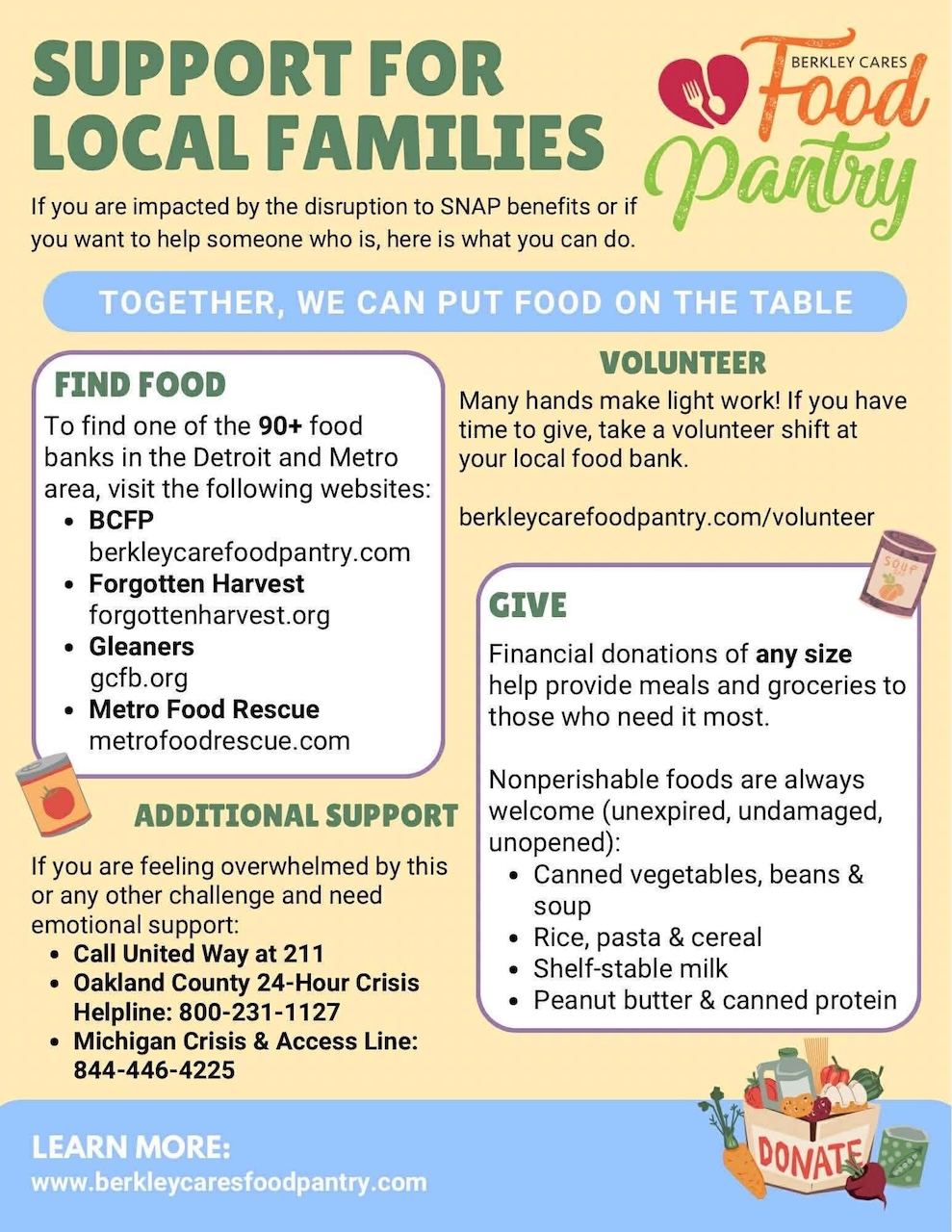  

Find the City of Detroit’s food pantry finder here and click “Food Locations” to view the interactive map. 