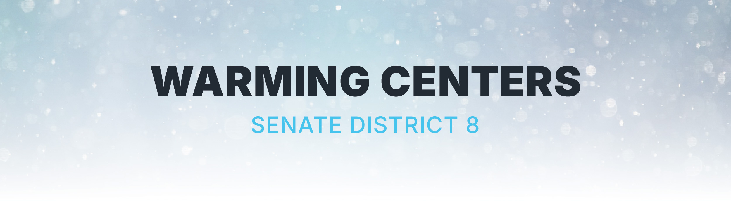 Warming Centers around the district