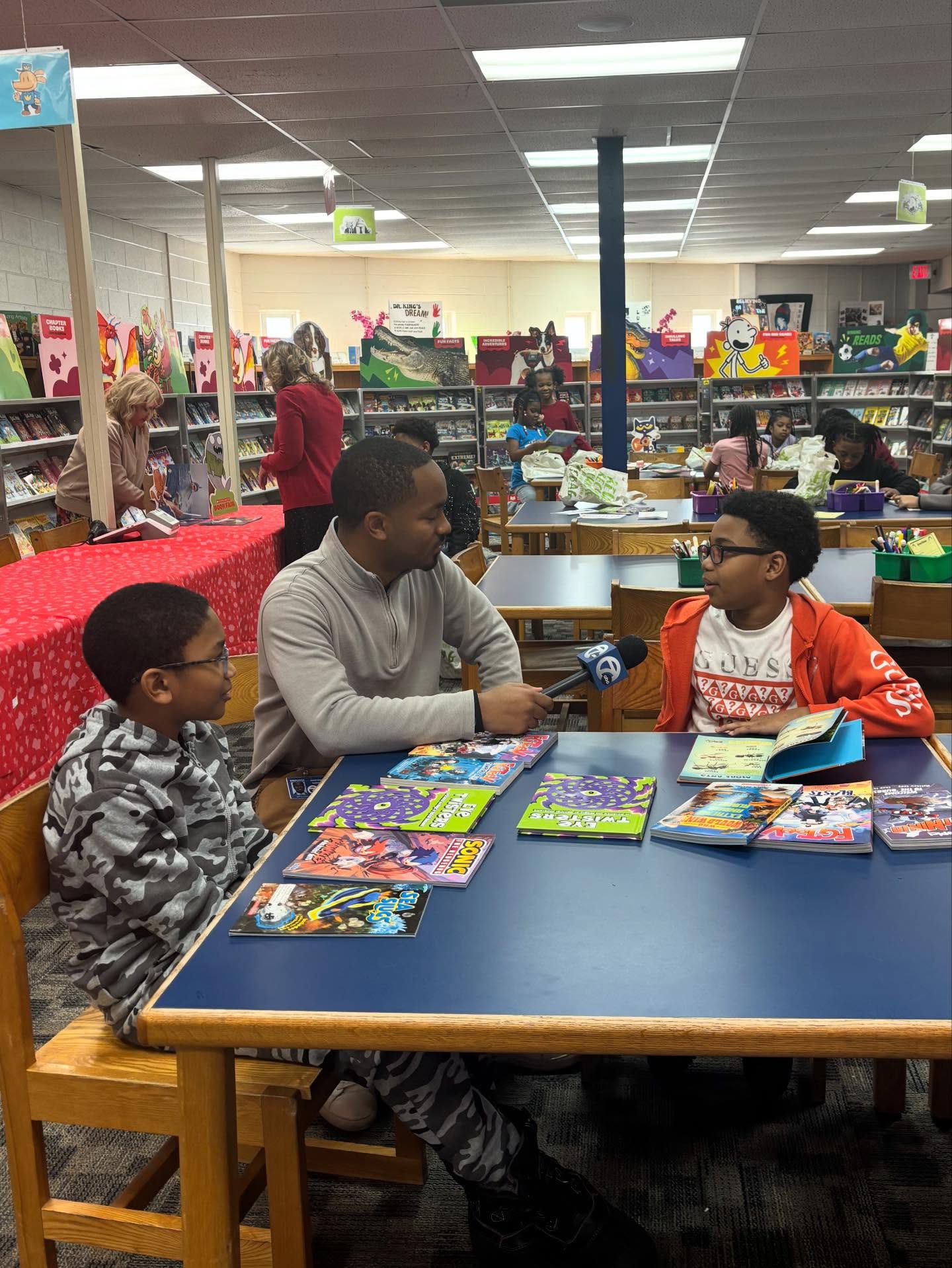 Oak Park’s Pepper Elementary partnered with Channel 7 WXYZ for the Give a Child a Book campaign