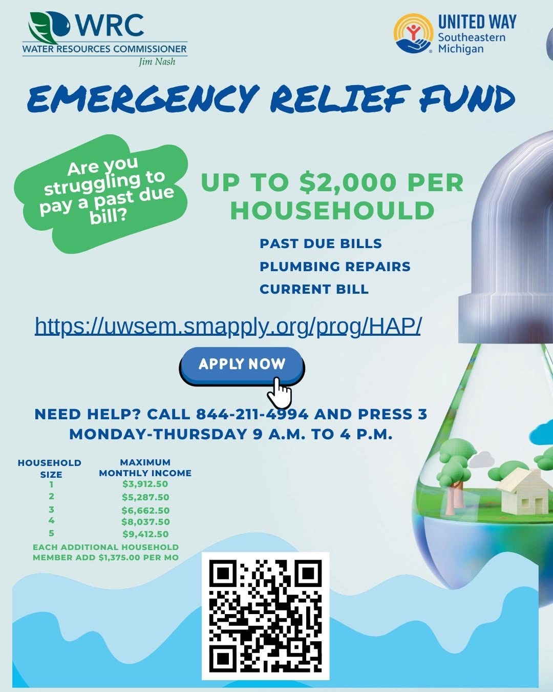 Emergency Relief Fund. Are you struggling to pay past due bills? Up to $2,000 per household. uwsem.smapply.org/prog/HAP/