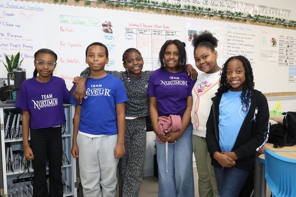 A group of middle schoolers at Marygrove  School. The School at Marygrove (TSM) in Detroit is opening its doors to middle schoolers for the first time.