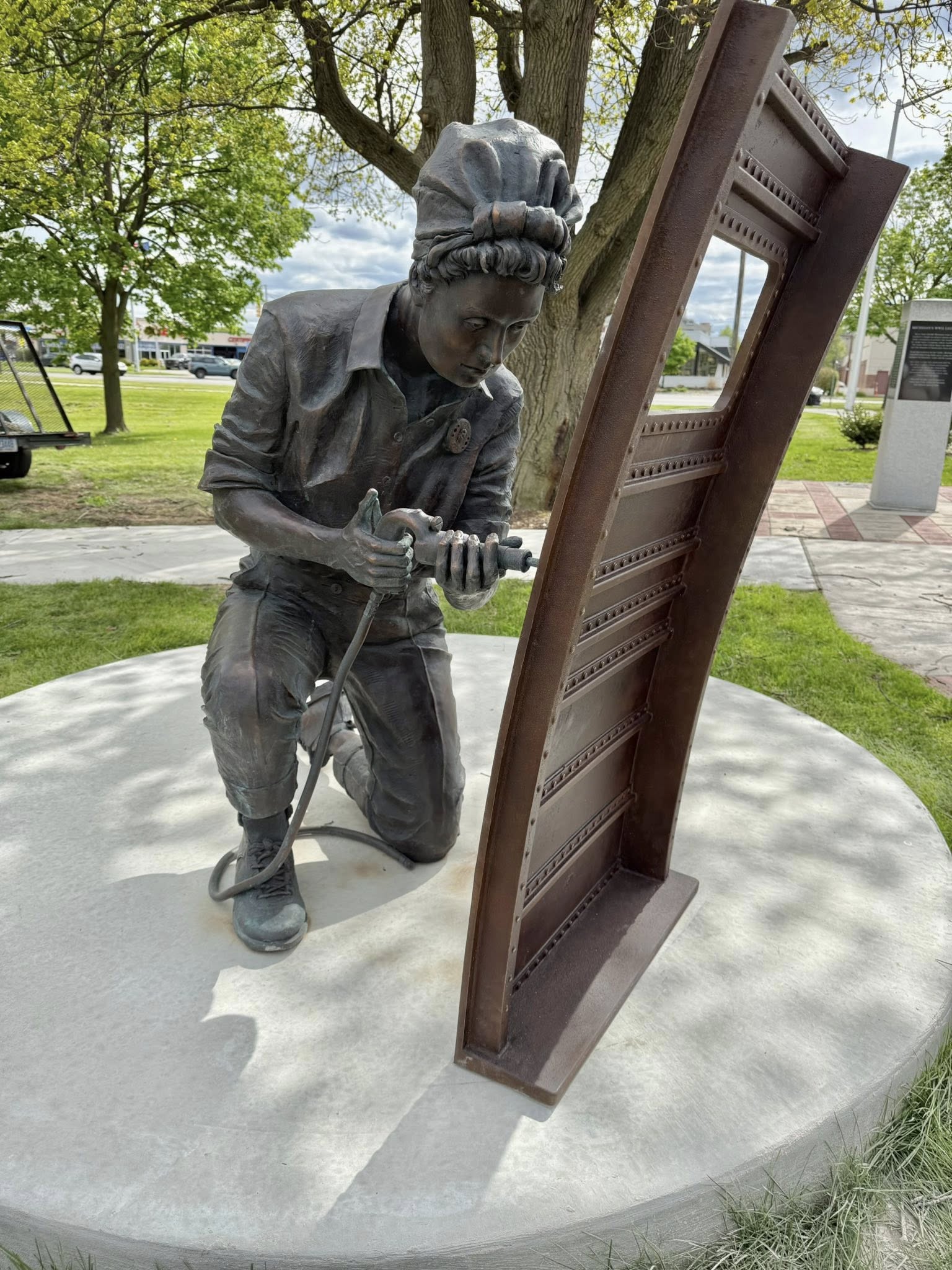  A B-24 bomber panel was also dedicated, which completes the Rosie the Riveter bronze statue that was unveiled on Veteran’s Day in November.
