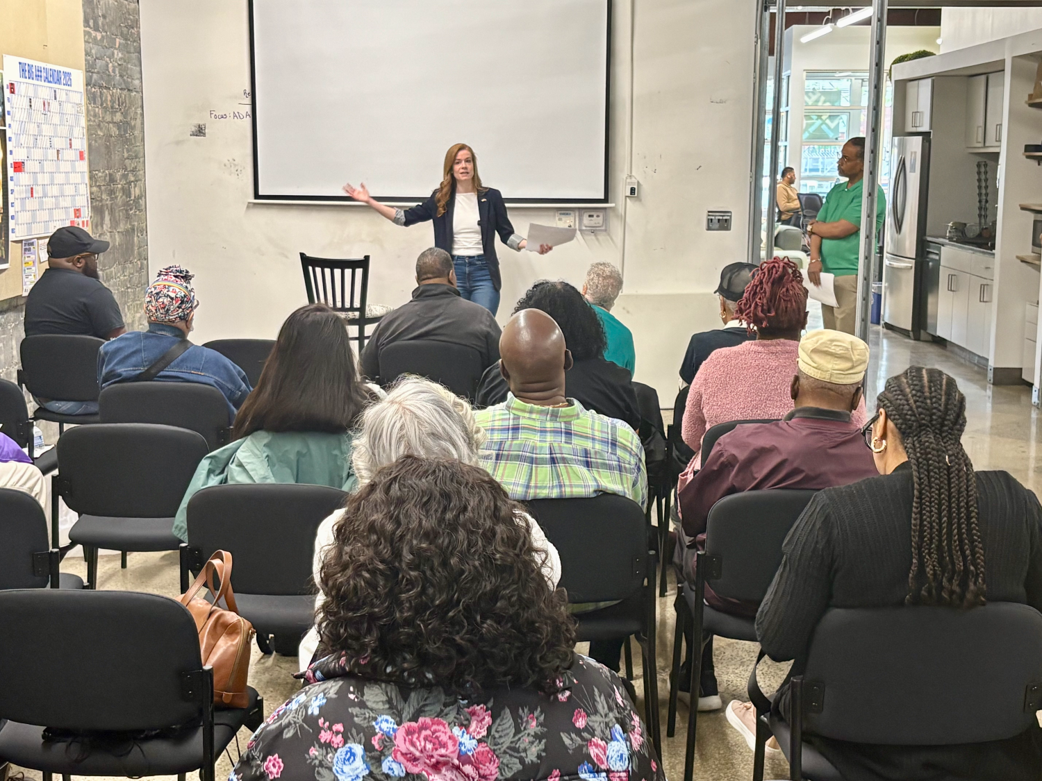 Sen McMorrow speaking at the Picture 913570971, Picture, Picture Bagley Community Council Meeting 
