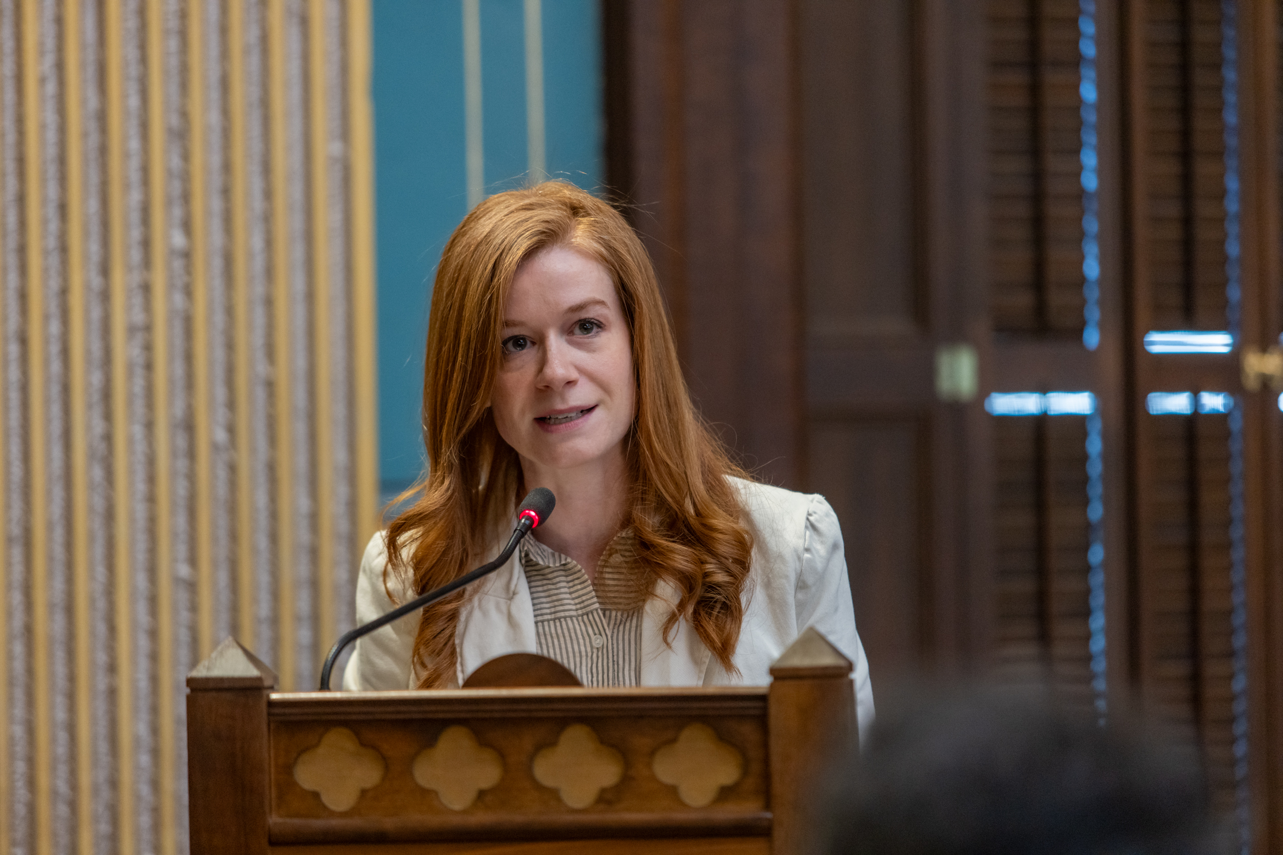 Sen. McMorrow speaking to her resolution on the Senate floor on Wednesday, June 3, 2026 