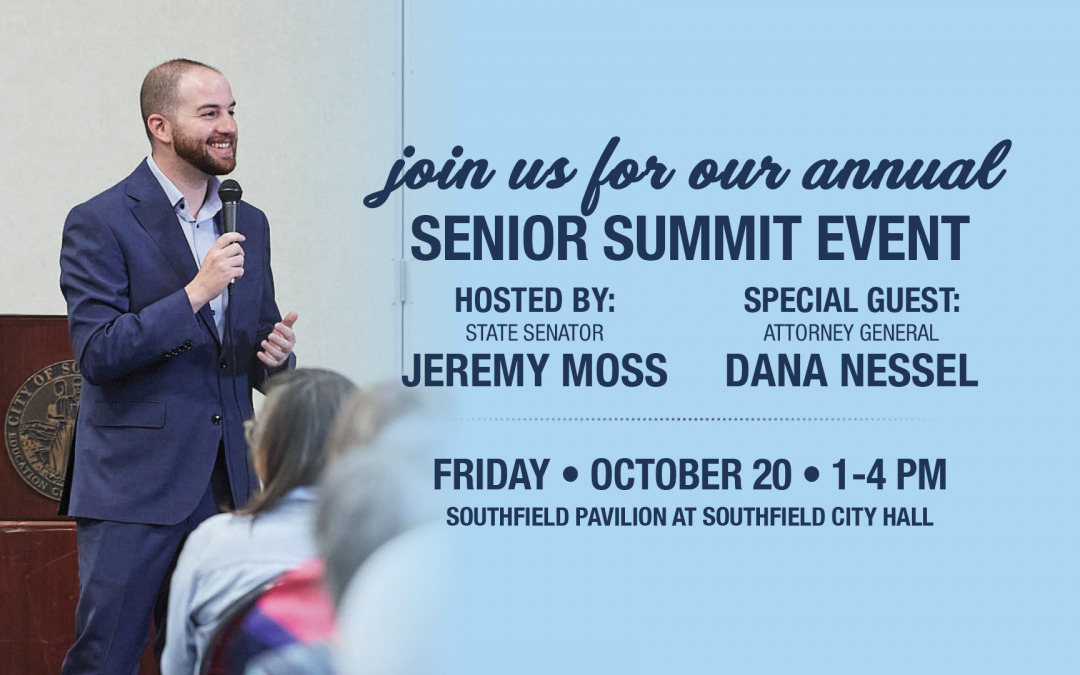 Sen. Moss Will Host Summit Event on Oct. 20 to Provide Resources to Senior Community 
