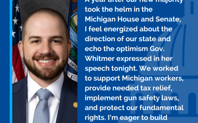 Sen. Moss Comments on Gov. Whitmer’s 2024 State of the State Address