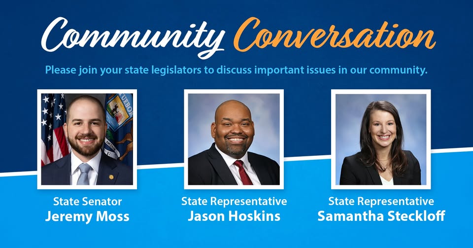 Community Conversation with Senator Moss, Rep. Hoskins, and Rep. Steckloff Senator Moss