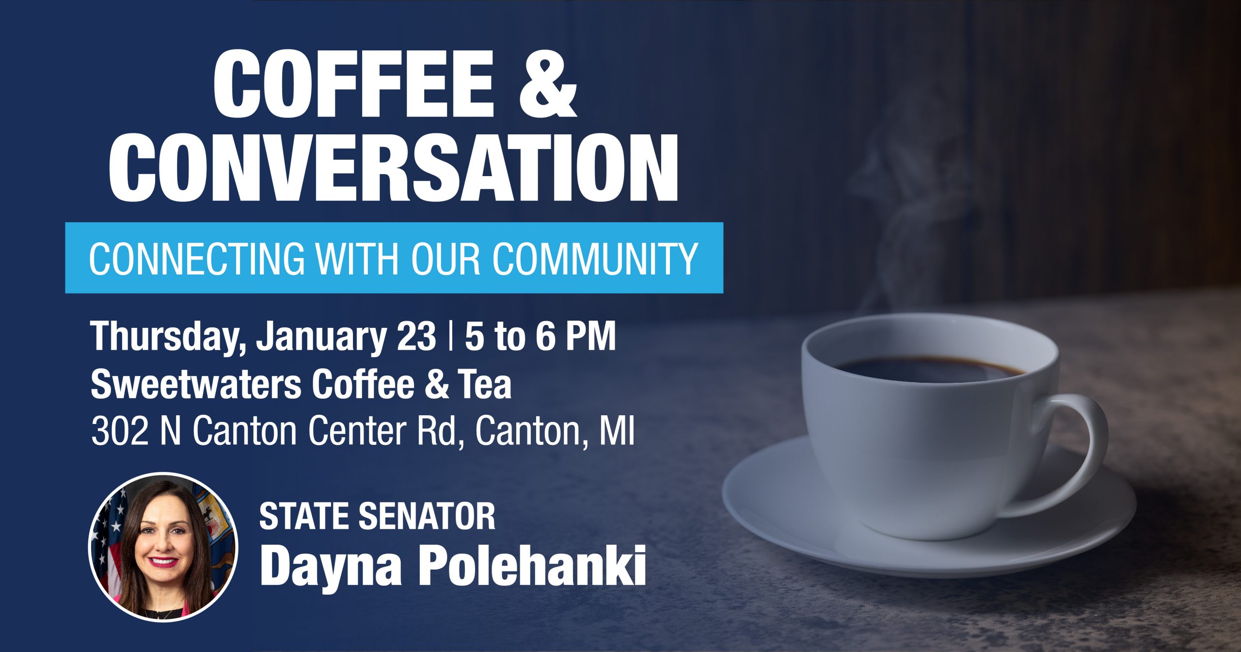 Sen Polehanki January 23 Coffee and Conversation