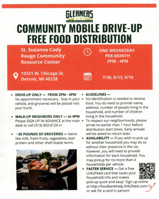 Community Mobile Drive-Up Free Food Distribution 