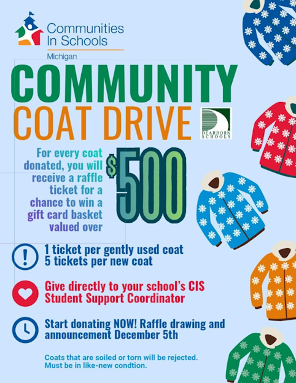 Communities in Schools (CIS) Community Coat Drive 
