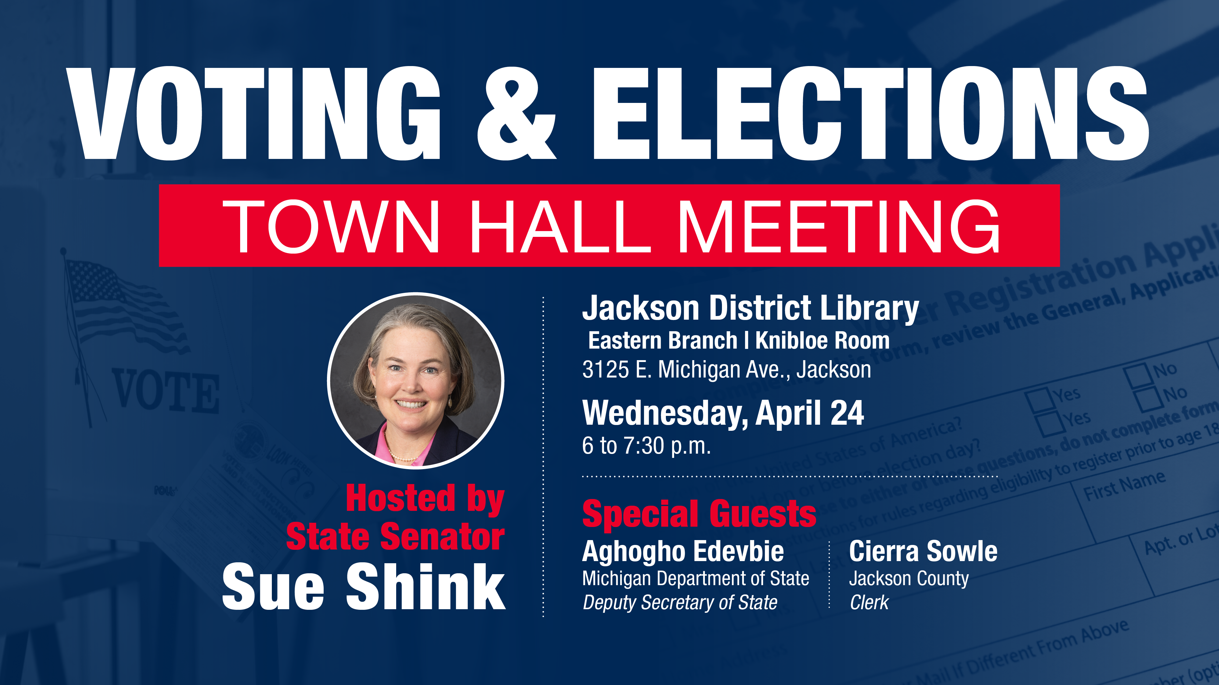 Senator Shink Voting & Elections Town Hall