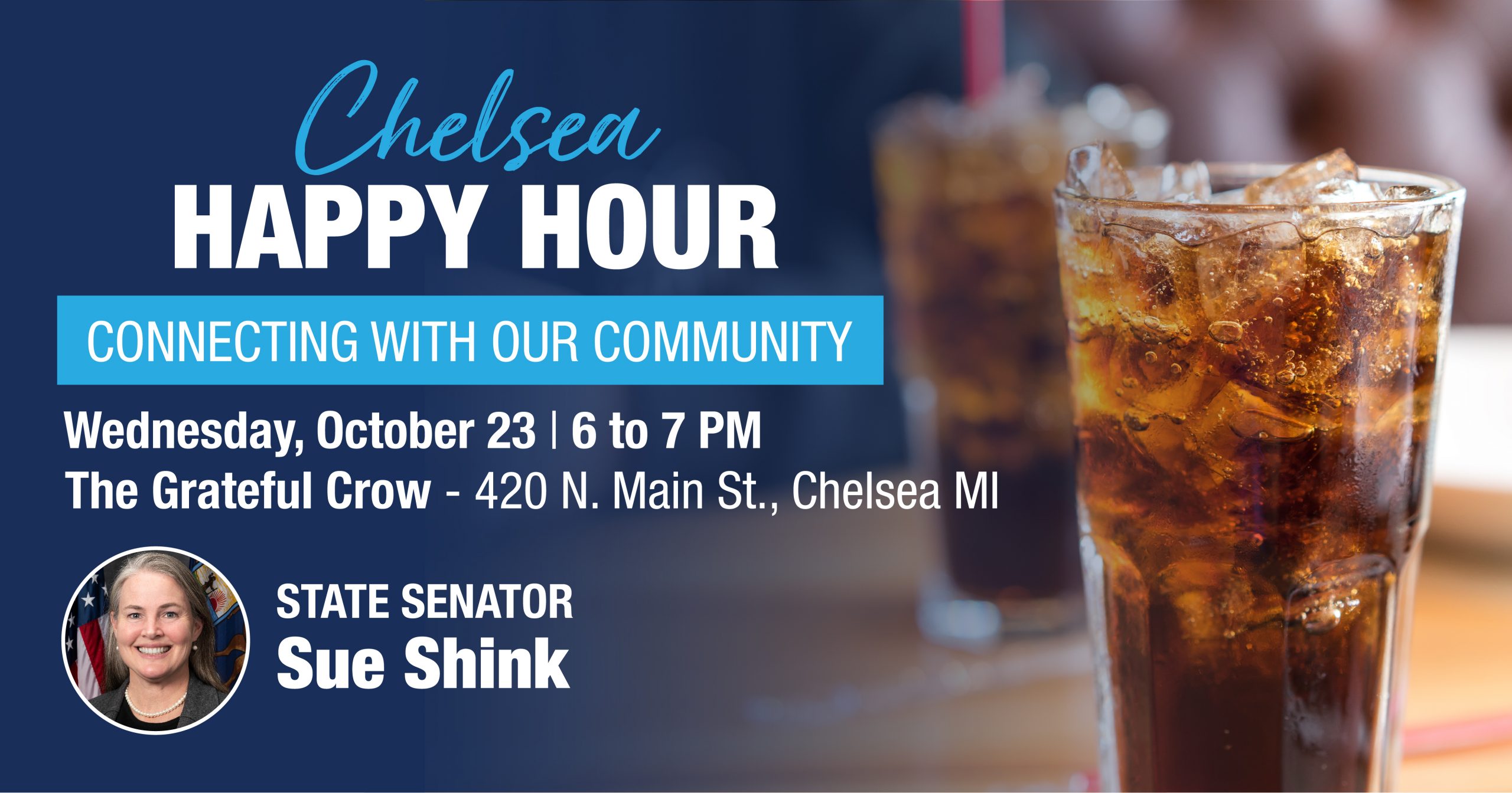 Sen. Shink Happy Hour graphic