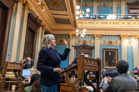 When students visit during session, all of the senators take a few minutes to announce them and clap for them to welcome them to the Capitol! 