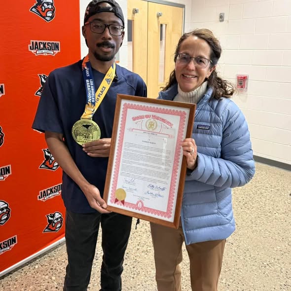 Congratulations to Jackson High School Track/Cross Country Coach Nathan Martin on winning the 2026 Los Angeles Marathon!