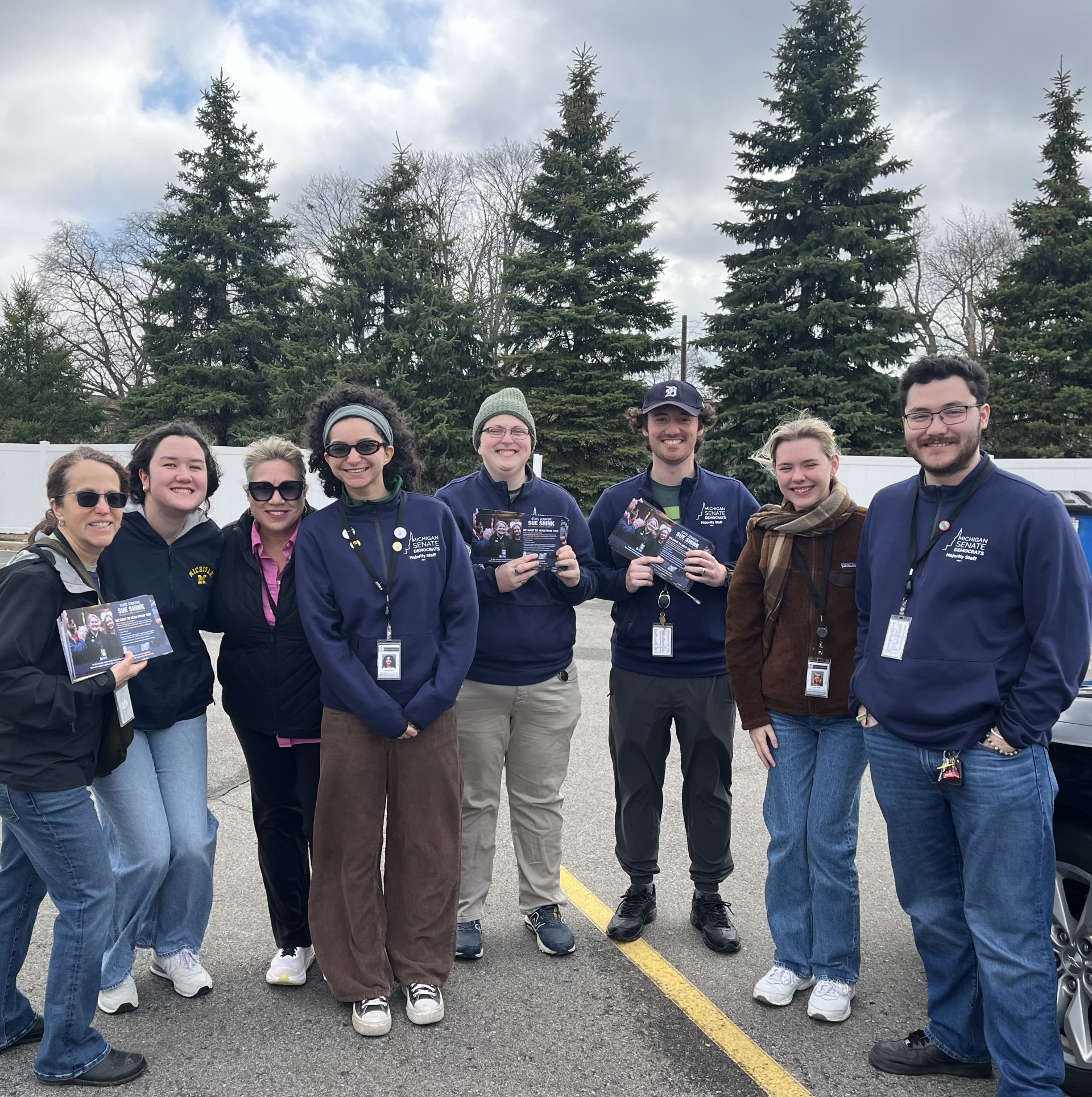 Team Shink in a group photo knocking legislative doors