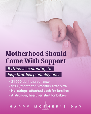 Motherhood should come with support. RxKids es expanding to help families from day one