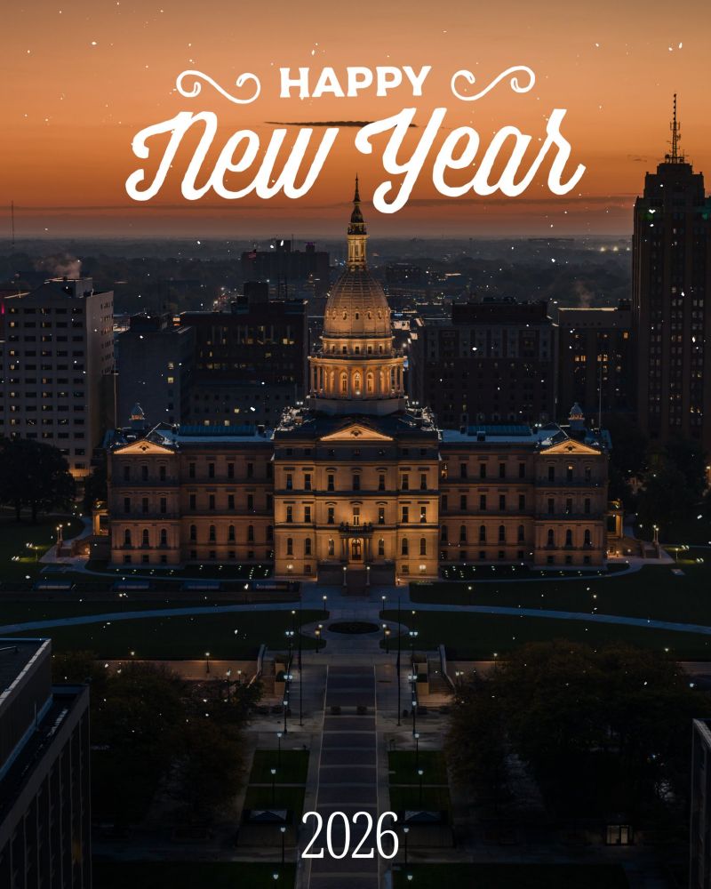 Image for the Tweet beginning: Happy 2026, Michigan! Excited to